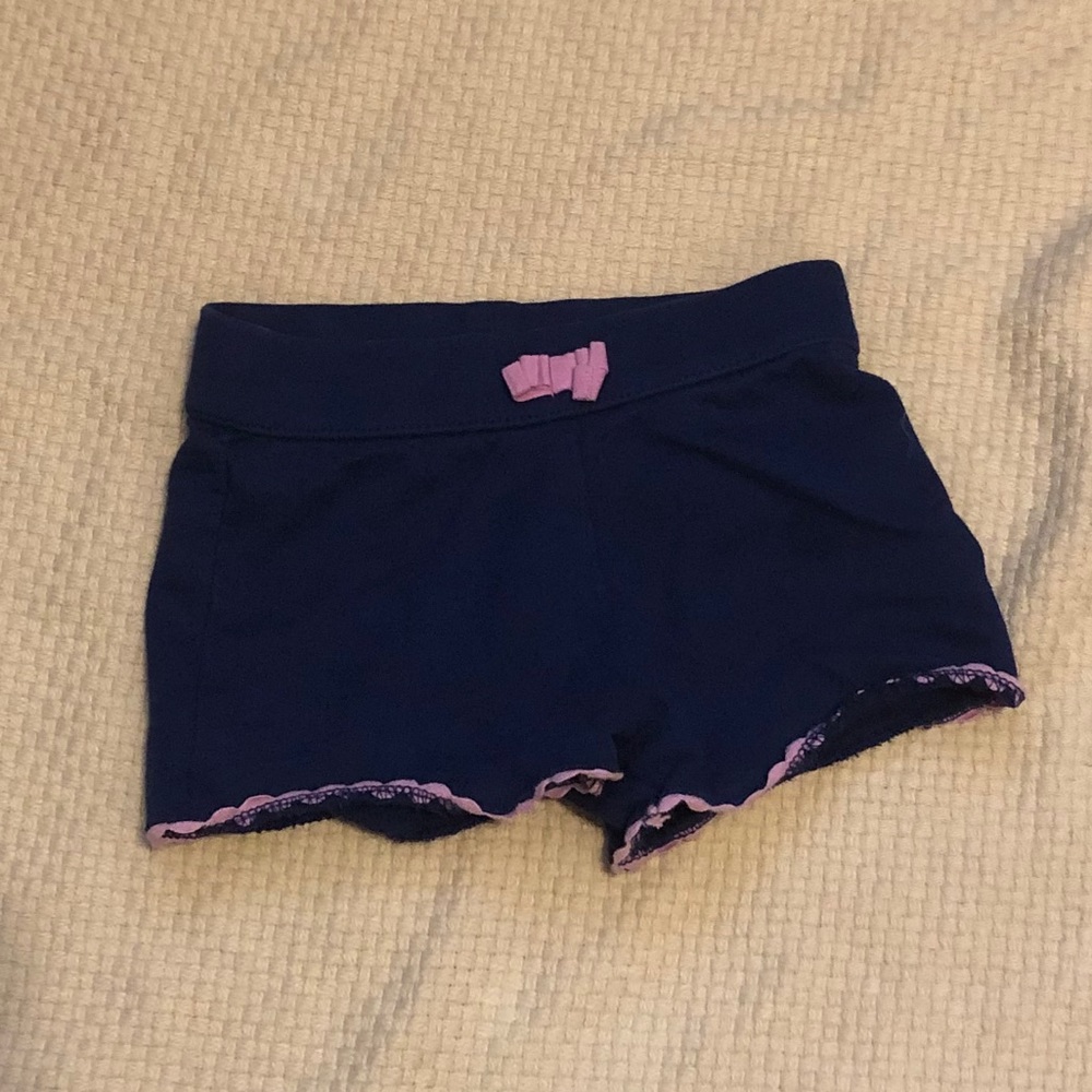 Carter’s 18 month navy shorts with pink accent